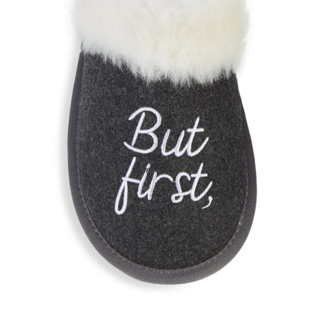 Saks Fifth Avenue Faux Fur Slippers - Picture 4 of 10
